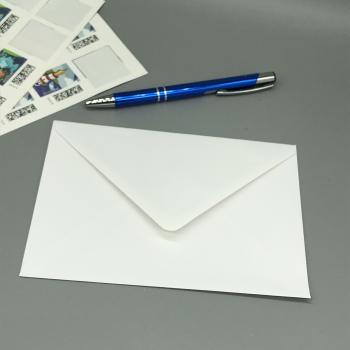 Umschlag C6 Papier Grußkarten weiß Klappe Stift